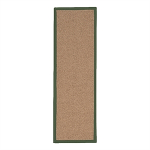 Linon Athena Machine Tufted Wool 2'6&quotx12' Rug in Cork and Green