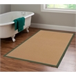 Linon Athena Machine Tufted Wool 4'x6' Rug in Cork and Green