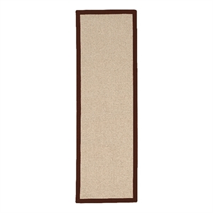 Linon Athena Machine Tufted Wool 2'6&quotx12' Rug in Natural and Brown
