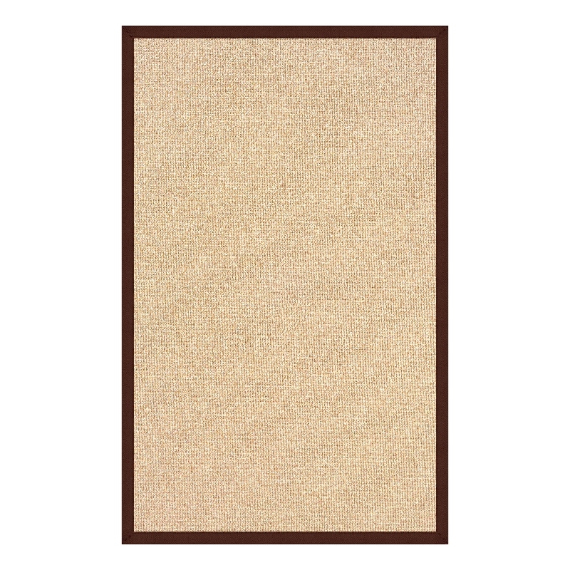 Linon Athena Machine Tufted Wool 5'x8' Rug in Natural and Brown