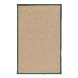 Linon Athena Machine Tufted Wool 9'10&quotx13' Rug in Sisal and Green