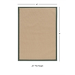 Linon Athena Machine Tufted Wool 4'x6' Rug in Sisal and Green