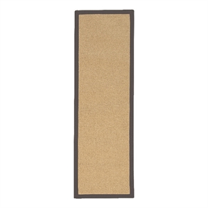 Linon Athena Machine Tufted Wool 2'6&quotx12' Rug in Sisal and Slate