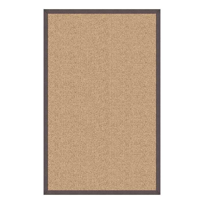Linon Athena Machine Tufted Wool 5'x8' Rug in Sisal and Slate