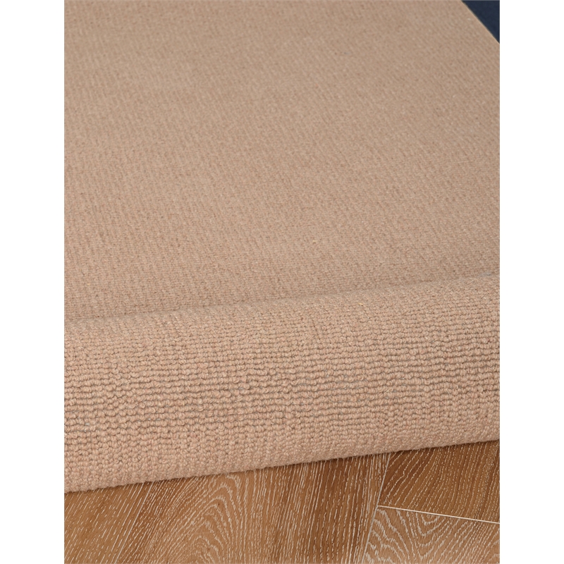 Linon Athena Machine Tufted Wool 5'x8' Rug in Cork and Blue