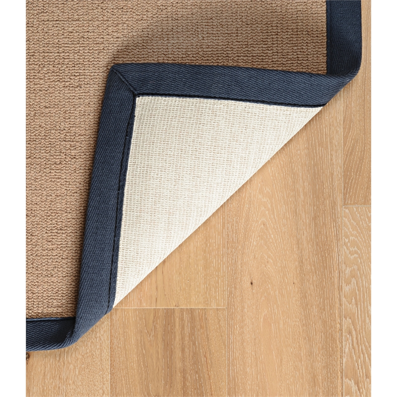 Linon Athena Machine Tufted Wool 5'x8' Rug in Cork and Blue