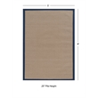 Linon Athena Machine Tufted Wool 5'x8' Rug in Cork and Blue