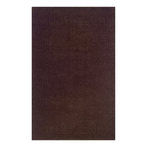 Linon Classic Greek Key Hand Woven Wool 5'x8' Rug in Brown