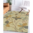 Linon Trio Floating Hand Tufted Polyester 5'x7' Rug in Beige