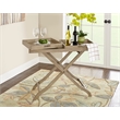 Linon Trio Floating Hand Tufted Polyester 5'x7' Rug in Beige