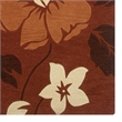 Linon Trio Bilson Hand Tufted Polyester 5'x7' Rug in Red