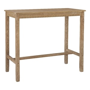 Linon Claridge Wood Bar Height Pub Table in Distressed Brown Finish