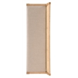 Linon Memphis Wood Bench Woven Cane Back Beige Padded Seat in Natural Finish