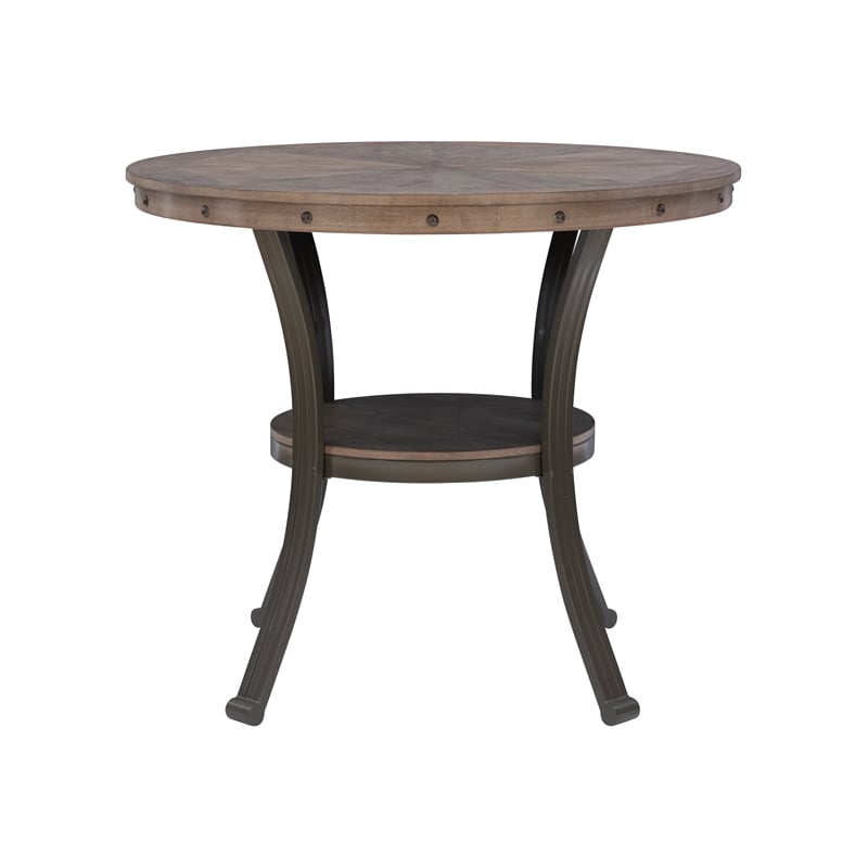 Linon Franklin Wood and Steel Counter Height 42