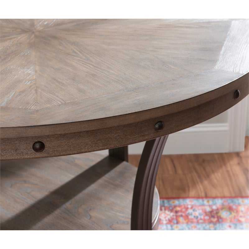 Linon Franklin Wood and Steel Counter Height 42