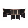 Linon Ardmore Pine Wood Corner Nook Dining Set with Storage in Black and Pecan
