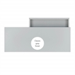 Linon Peggy Side Storage Wood Desk with 4 Drawers Silver Hardware in Gray