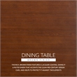 Linon Patty Mid-Century Dining Table with Tapered Legs in Brown Stained Wood