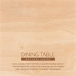 Linon Patty Mid Century Dining Table with Tapered Legs in Natural Brown Wood