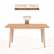 Linon Patty Mid Century Dining Table with Tapered Legs in Natural Brown Wood