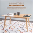 Linon Patty Mid Century Dining Table with Tapered Legs in Natural Brown Wood