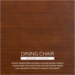 Linon Patty Set of 2 Dining Chairs Woven Seat Tapered Leg in Brown Finished Wood