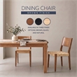 Linon Patty Set of 2 Dining Chairs Woven Seat Tapered Leg in Brown Finished Wood