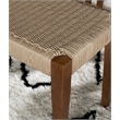 Linon Patty 6 Pce Wood Dining Set 4 Chairs and Bench with Woven Seats in Brown
