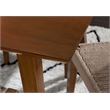 Linon Patty 6 Pce Wood Dining Set 4 Chairs and Bench with Woven Seats in Brown