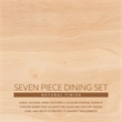 Linon Patty 7 Piece Dining Set with Woven Seats in Natural Brown Stained Wood