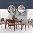 Linon Patty 5 Piece Dining Set with Woven Seats in Warm Brown Stained Rubberwood