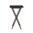 Linon Lisbon Five Piece Plank-Style Top Tray Table Set in Rustic Gray Wash Wood