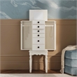 Linon Esther Wood Jewelry Armoire in Off White