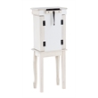 Linon Azalea Jewelry Armoire 4 Drawers Top and Side Storage in Off White Wood