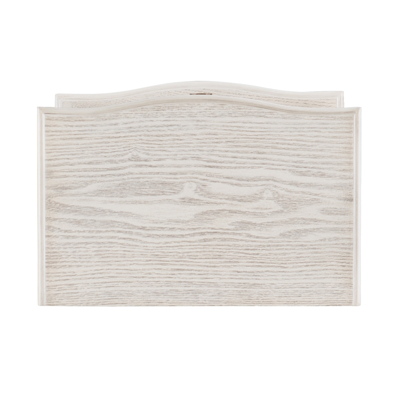Linon Azalea Jewelry Armoire 4 Drawers Top and Side Storage in Off White Wood