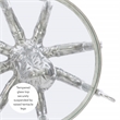 Linon Olivia Octopus Aluminum and Glass Table in Silver