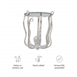 Linon Olivia Octopus Aluminum and Glass Table in Silver