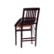 Linon Triena Set of 2 Folding Chairs with Brown Faux Leather Seat in Merlot Wood