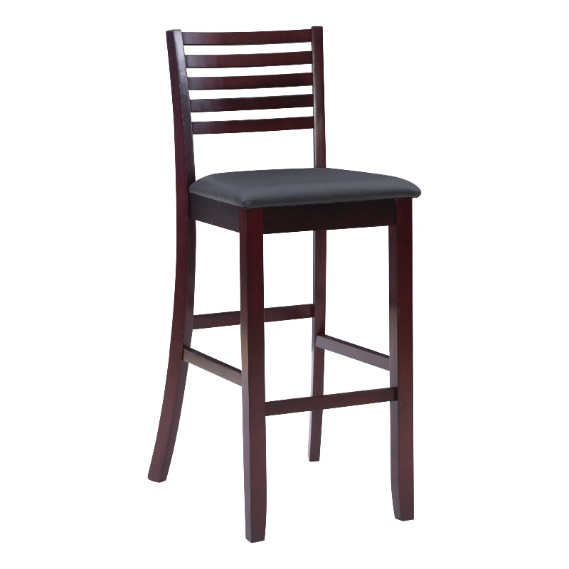 Linon Triena Ladder Back Faux Leather Seat 31