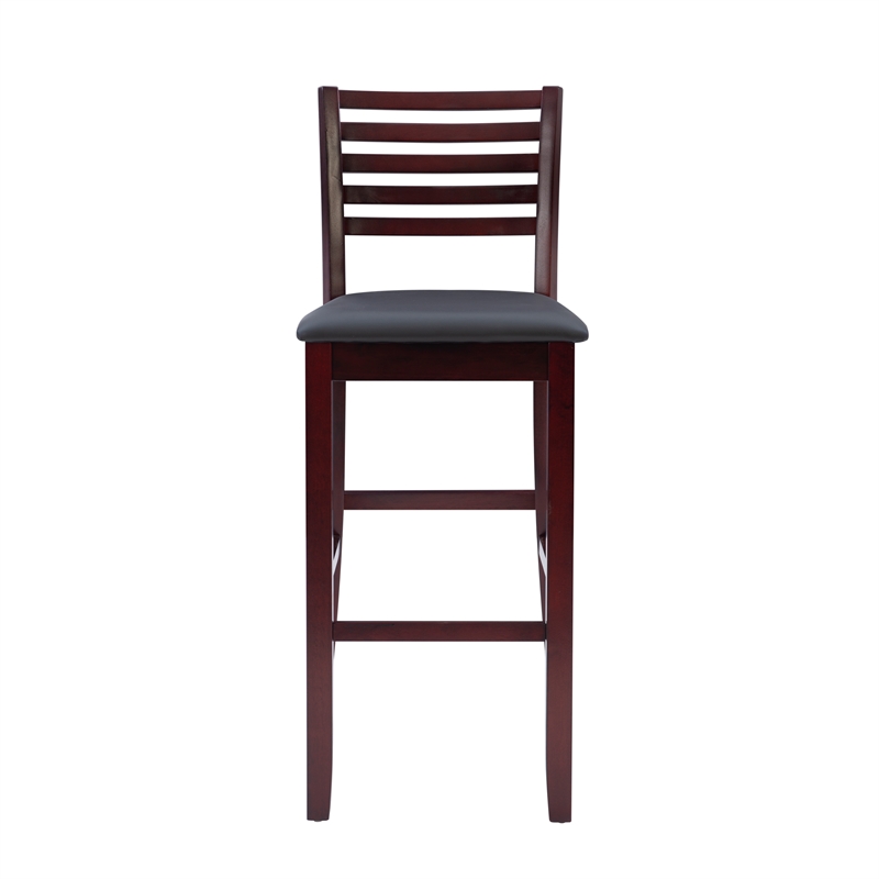 Linon Triena Ladder Back Faux Leather Seat 31