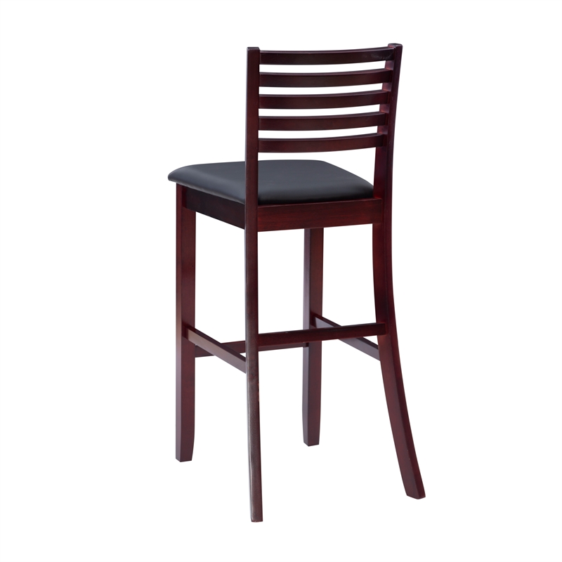 Linon Triena Ladder Back Faux Leather Seat 31
