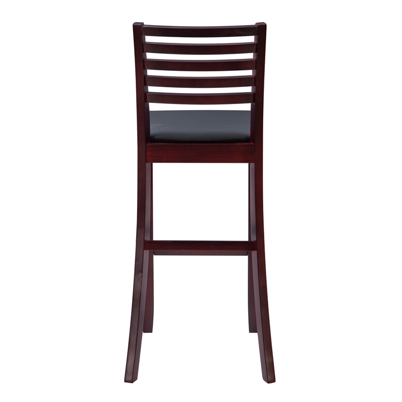 Linon Triena Ladder Back Faux Leather Seat 31