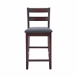 Linon Triena Soho Ladder Back Faux Leather Seat 25