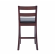 Linon Triena Soho Ladder Back Faux Leather Seat 25