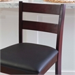 Linon Triena Soho Ladder Back Faux Leather Seat 25