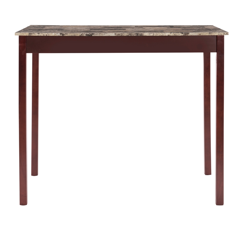 Linon Tifton Three Piece Wood Tavern Dining Set Backless Stools in Espresso