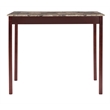 Linon Tifton Three Piece Wood Tavern Dining Set Backless Stools in Espresso