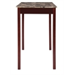 Linon Tifton Three Piece Wood Tavern Dining Set Backless Stools in Espresso
