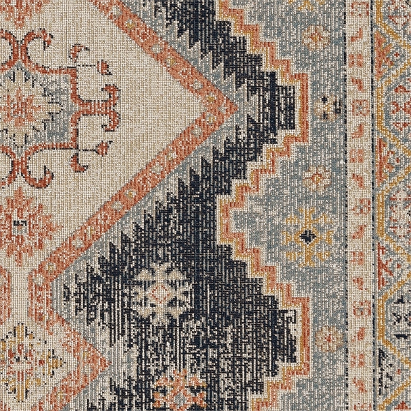 Linon Great Zero Harlon Machine Made Polyester 2'x3' Rug in Ivory