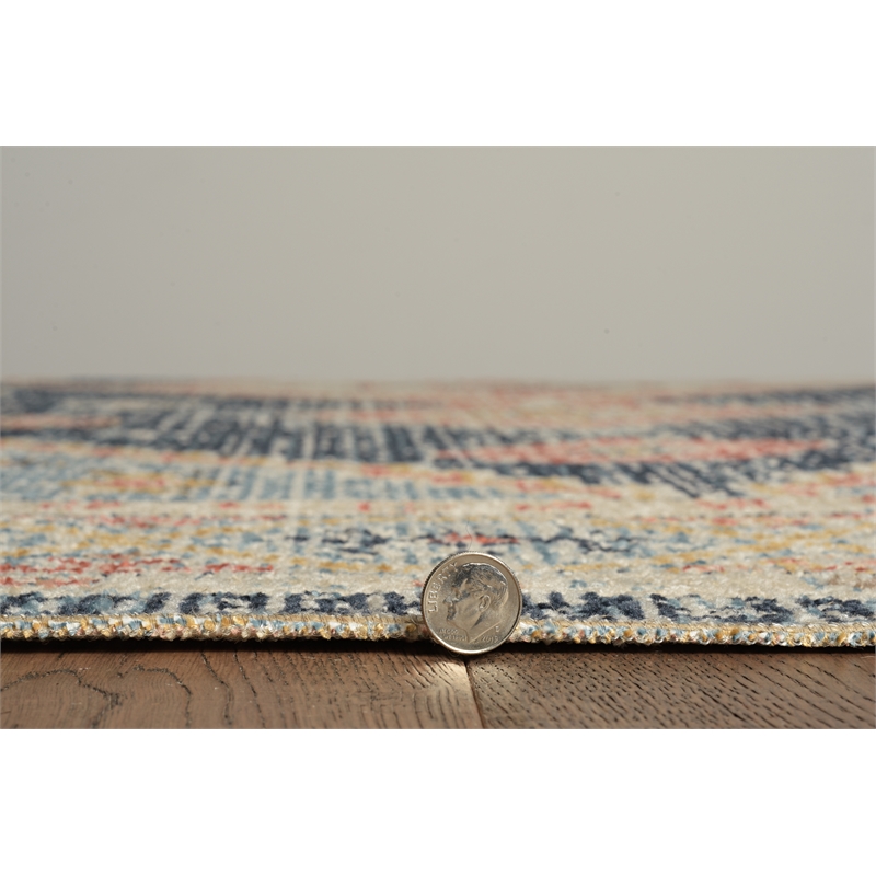 Linon Great Zero Harlon Machine Made Polyester 2'x3' Rug in Ivory